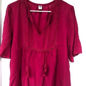 Pink Peasant Top